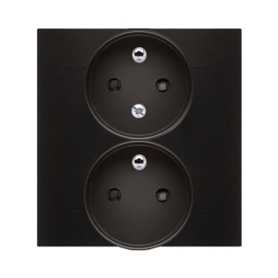 Simon 54 Gniazdo wtyczkowe z uziemieniem podwójne z funkcją niezmienności faz16A 250V zaciski śrubowe. Kompletne - nie do ramek antracyt DGZ2T/48 KONTAKT (DGZ2T/48)