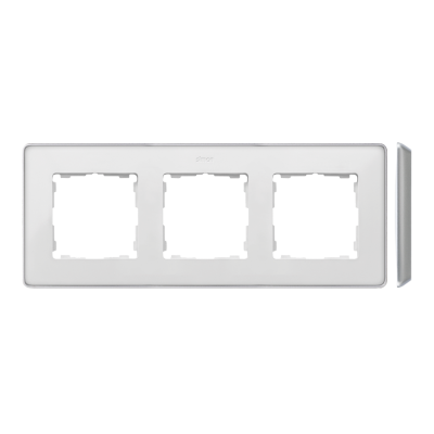 Simon 82 Detail Ramka 3-krotna Detail SELECT-metal BIAŁA / podstawa Aluminium 8201630-243 KONTAKT (8201630-243)