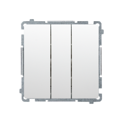 Simon Basic Przycisk potrójny 10A 250V szybkozłączka biały BMP31.01/11 KONTAKT (BMP31.01/11)