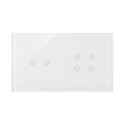 Simon 54 Touch Panel dotykowy S54 Touch 2 moduły 2 pola dotykowe poziome + 4 pola dotykowe biała perła DSTR224/70 KONTAKT (DSTR224/70)