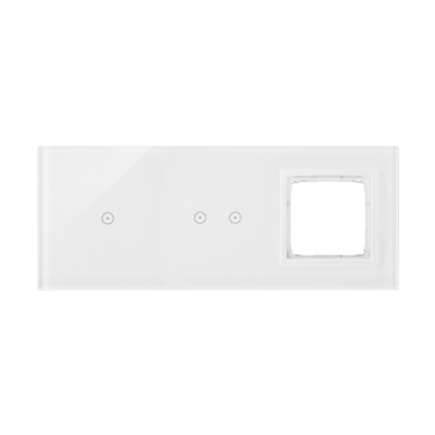 Simon 54 Touch Panel dotykowy S54 Touch 3 moduły 1 pole dotykowe + 2 pola dotykowe poziome + 1 otwór na osprzęt S54 biała perła DSTR3120/70 KONTAKT (DSTR3120/70)