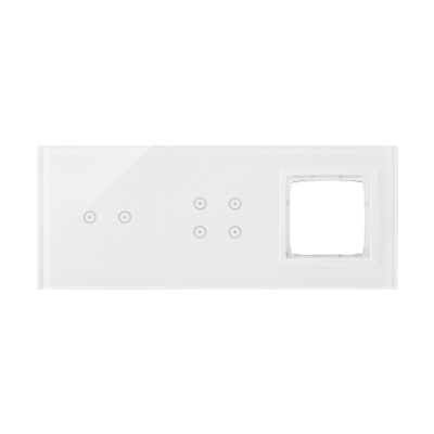 Simon 54 Touch Panel dotykowy S54 Touch 3 moduły 2 pola dotykowe poziome + 4 pola dotykowe + 1 otwór na osprzęt S54 biała perła DSTR3240/70 KONTAKT (DSTR3240/70)