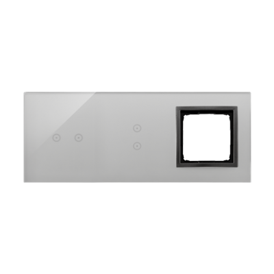 Simon 54 Touch Panel dotykowy S54 Touch 3 moduły 2 pola dotykowe poziome + 2 pola dotykowe pionowe + 1 otwór na osprzęt S54 burzowa chmura DSTR3230/72 KONTAKT (DSTR3230/72)