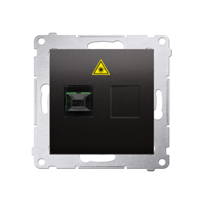 Simon 54 Gniazdo światłowodowe / optyczne pojedyncze SC/APC antracyt DGS1.01/48 KONTAKT (DGS1.01/48)