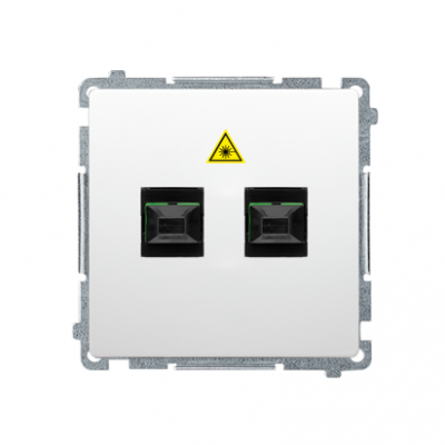 Simon Basic Gniazdo światłowodowe / optyczne podwójne SC/APC biały BMGS2.01/11 KONTAKT (BMGS2.01/11)