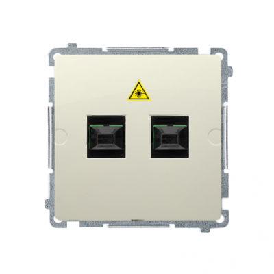 Simon Basic Gniazdo światłowodowe / optyczne podwójne SC/APC beż BMGS2.01/12 KONTAKT (BMGS2.01/12)