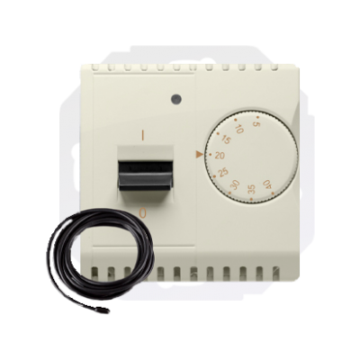 SIMON BASIC WMUR-011xxx-9011 Regulator temperatury z czujnikiem zewnętrznym, 16A, 230V~. Montaż gnia BMRT10ZS.02/12 KONTAKT (BMRT10ZS.02/12)