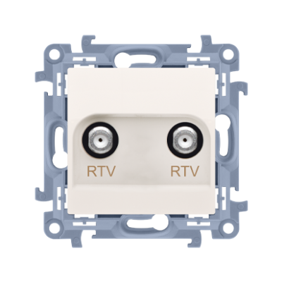 Simon 10 Gniazdo antenowe RTV-RTV 1x wejście: 5 ÷ 1000 MHz krem CAK2F.01/41 KONTAKT (CAK2F.01/41)