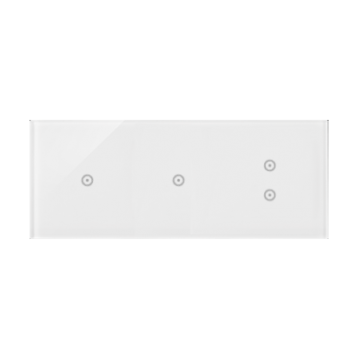 Simon 54 Touch Panel dotykowy S54 Touch 3 moduły 1 pole dotykowe + 1 pole dotykowe + 2 pola dotykowe pionowe biała perła DSTR3113/70 KONTAKT (DSTR3113/70)