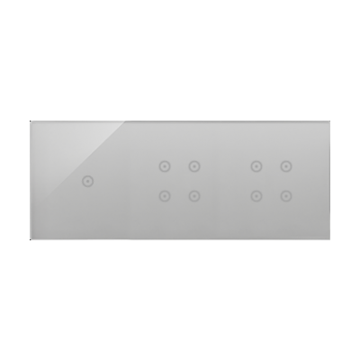 Simon 54 Touch Panel dotykowy S54 Touch 3 moduły 1 pole dotykowe + 4 pole dotykowe +  4 pole dotykowe srebrna mgła DSTR3144/71 KONTAKT (DSTR3144/71)