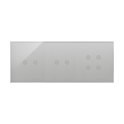 Simon 54 Touch Panel dotykowy S54 Touch 3 moduły 2 pola dotykowe poziome + 2 pola dotykowe poziome + 4 pola dotykowe srebrna mgła DSTR3224/71 KONTAKT (DSTR3224/71)