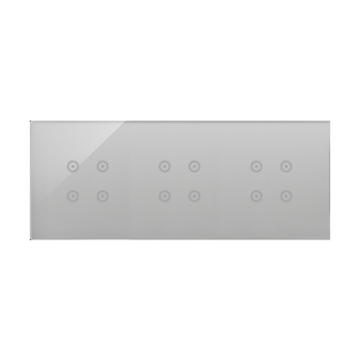 Simon 54 Touch Panel dotykowy S54 Touch 3 moduły 4 pola dotykowe + 4 pola dotykowe + 4 pola dotykowe srebrna mgła DSTR3444/71 KONTAKT (DSTR3444/71)