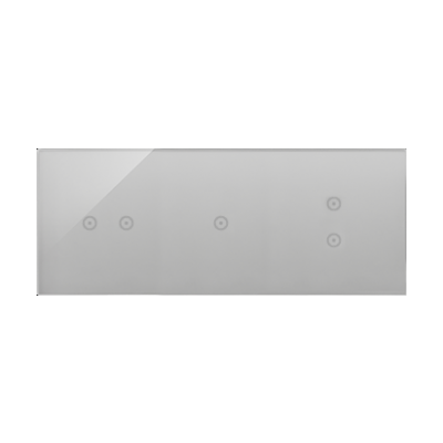 Simon 54 Touch Panel dotykowy S54 Touch 3 moduły 2 pola dotykowe poziome + 1 pole dotykowe + 2 pola dotykowe pionowe srebrna mgła DSTR3213/71 KONTAKT (DSTR3213/71)