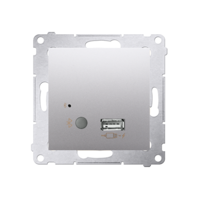 Simon 54 Odbiornik Bluetooth z ładowarką USB srebrny mat D7501385.01/43 KONTAKT (D7501385.01/43)