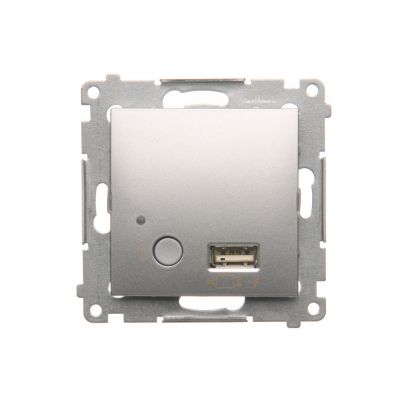Simon 54 Odbiornik Bluetooth z ładowarką USB srebrny mat D7501385.01/43 (D7501385.01/43)
