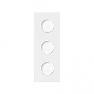 Simon 100 Panel 3-krotny: 3 gniazda zasilające biały mat 10020315-230 KONTAKT (10020315-230)