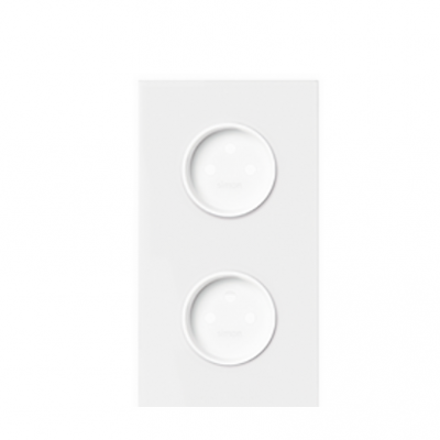 Simon 100 Panel 2-krotny: 2 gniazda zasilające biały mat 10020220-230 KONTAKT (10020220-230)