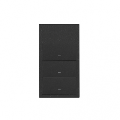 Simon 100 Panel 2-krotny pion: 3 klawisze czarny mat 10020215-238 KONTAKT (10020215-238)