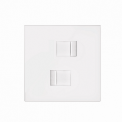 Simon 100 Panel 1-krotny: 2 gniazda RJ45 biały mat 10020111-230 KONTAKT (10020111-230)