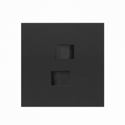 Simon 100 Panel 1-krotny: 2 gniazda RJ45 czarny mat 10020111-238 KONTAKT (10020111-238)