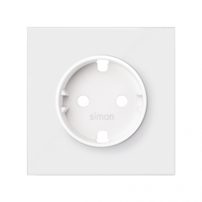 Simon 100 Pokrywa do gniazda schuko biały mat 10000041-230 KONTAKT (10000041-230)