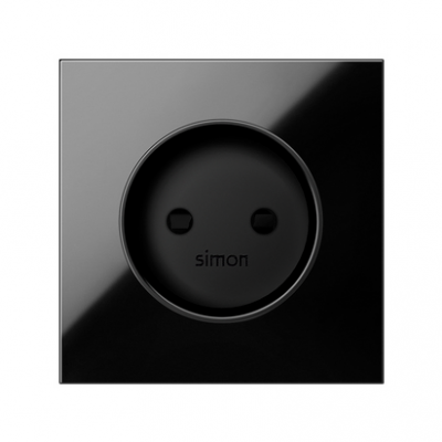 Simon 100 Pokrywa do gniazda bez uziemienia czarny 10000040-138 KONTAKT (10000040-138)