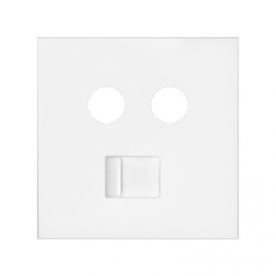 Simon 100 Pokrywa gniazda antenowego R/TV-SAT + komputerowe RJ45 kat.6 biały mat 10000072-230 KONTAKT (10000072-230)