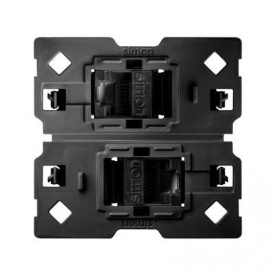 Simon 100 Gniazdo komputerowe 2x RJ45 kategoria 6 (mechanizm bez ramki montażowej) 10002544-039 KONTAKT (10002544-039)