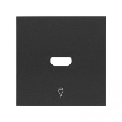 Simon 100 Pokrywa gniazdo HDMI pojedynczego czarny mat 10001094-238 KONTAKT (10001094-238)