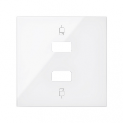 Simon 100 Pokrywa do gniazda USB podwójnego biały 10001090-130 KONTAKT (10001090-130)