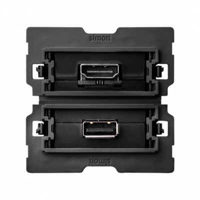 Simon 100 Gniazdo HDMI v 1.4 żeńskie + USB 2.0 typ A żeńskie (mechanizm bez ramki montażowej) 10000563-039 KONTAKT (10000563-039)