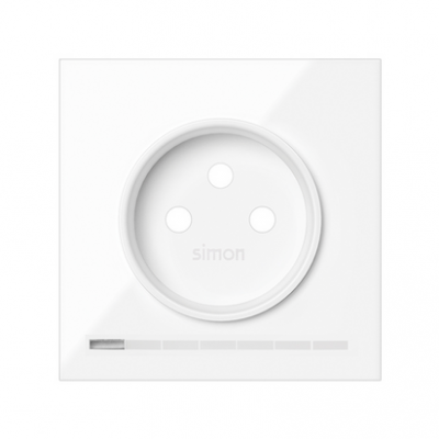 Simon 100 Panel 1-krotny: iO gniazdo z uziemieniem biały 10020126-130 KONTAKT (10020126-130)