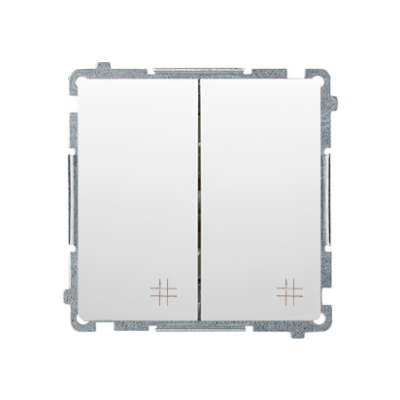 Simon Basic Łącznik krzyżowy podwójny 10A 250V szybkozłączka biały BMW7/2.01/11 KONTAKT (BMW7/2.01/11)