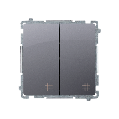 Simon Basic Łącznik krzyżowy podwójny 10A 250V szybkozłączka srebrny mat BMW7/2.01/43 KONTAKT (BMW7/2.01/43)