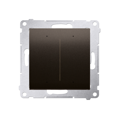 Simon 54 GO Sterownik przyciskowy oświetleniowy - 2 wyjścia 5A sterowany smartfonem [WiFi] 230V brąz mat DEW2W.01/46 KONTAKT (DEW2W.01/46)