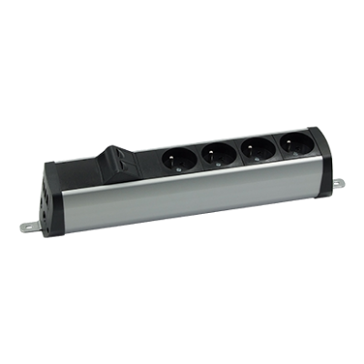 SIMON 480 TS48-230E400K0-40 Listwa poszerzona 4 gn. typ E i płytka 2xRJ45 keystone; złącze śrubowe; 48230E400K00000-40 KONTAKT (48230E400K00000-40)