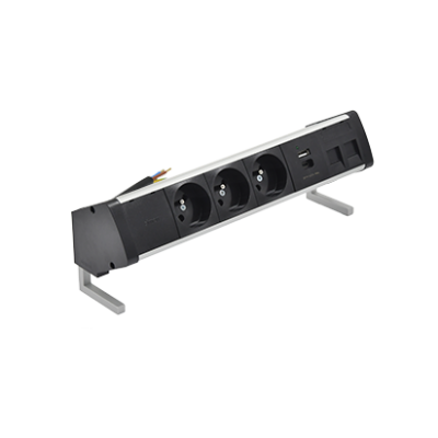 SIMON 480 TS48-430E30BK0-40 Biurkowy zestaw gniazd 3 gn. typ E + ładow. USB A+C i płytka dla 2 złącz 48430E30BK00000-40 KONTAKT (48430E30BK00000-40)