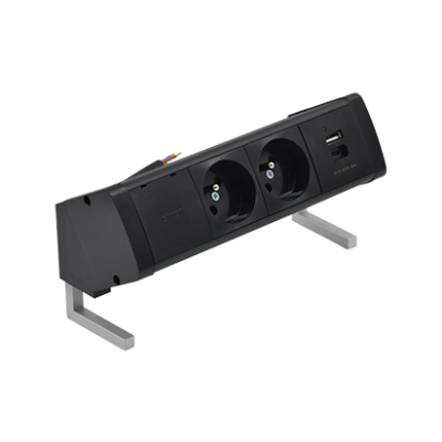 SIMON 480 TS48-430E20B00-44 Biurkowy zestaw gniazd 2 gn. typ E + ładowarka USB typ A+C; złącze 10 cm 48430E20B000000-44 KONTAKT (48430E20B000000-44)