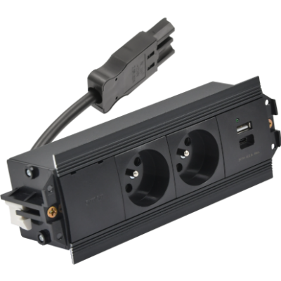 SIMON 480 TS48-510E20B00-44 Indesk 2 gn. typ E + ładowarka USB typ A+C; złącze w układzie Wieland; c 48510E20B000000-44 KONTAKT (48510E20B000000-44)