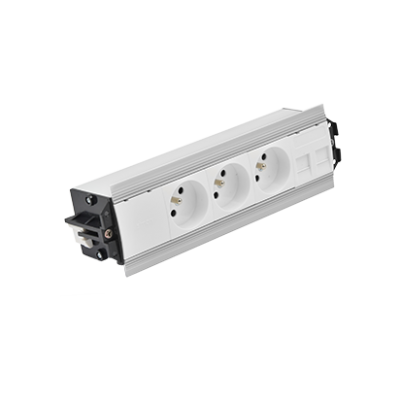 SIMON 480 TS48-510E300K0-30 Indesk 3 gn. typ E i płytka dla 2 złączy RJ45 keystone; złącze w układzi 48510E300K00000-30 KONTAKT (48510E300K00000-30)