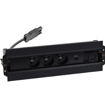 SIMON 480 TS48-610E30BK0-44 Spinner 3 gn. typ E + ładow. USB A+C i płytka dla 2 złączy RJ45 keystone 48610E30BK00000-44 KONTAKT (48610E30BK00000-44)