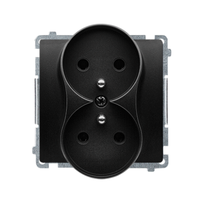 SIMON BASIC WMUW-10210x-Y011 Gniazdo wtyczkowe z uziemieniem podwójne, monoblok, 16A, 250V~, zaciski BMGZ2/49 KONTAKT (BMGZ2/49)