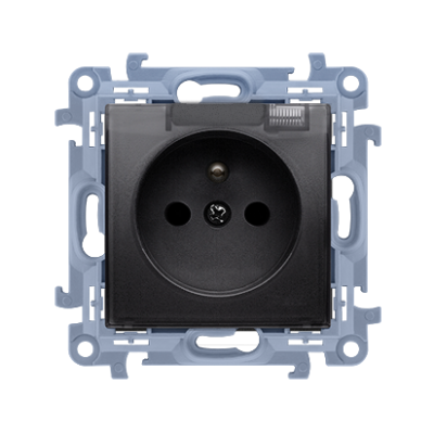 Simon 10 Gniazdo wtyczkowe IP44 z uszczelką z przesłonami klapka transparentna 16A 250V szybkozłączka czarny !Wymagana uszczelka ramki CGZ1BCZ.01/49A KONTAKT (CGZ1BCZ.01/49A)