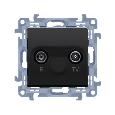 Simon 10 Gniazdo antenowe R-TV przelotowe 10 dB 1x wejście: 5-862 MHz czarny CAP10.01/49 KONTAKT (CAP10.01/49)