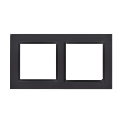 Simon 10 Ramka 2-krotna podwójna poziom i pion czarny mat CR2/49 KONTAKT (CR2/49)