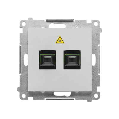 Simon 55 Gniazdo światłowodowe / optyczne podwójne SC/APC Aluminium mat TGS2.01/143 KONTAKT (TGS2.01/143)