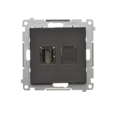 Simon 55 Gniazdo HDMI Czarny mat TGHDMI.01/149 (TGHDMI.01/149)