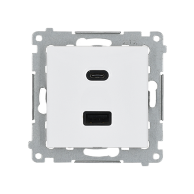 SIMON 54 Ładowarka USB C+A 30 W 230V biały DEC2CAQ.01/11 KONTAKT (DEC2CAQ.01/11)