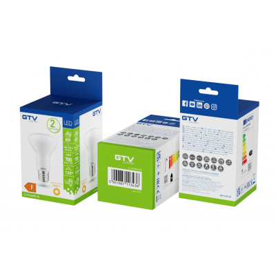 Żarówka LED R63 ciepły biały E27 8W AC 220-240V 120st. 650lm LD-R6380W-30 GTV (LD-R6380W-30)