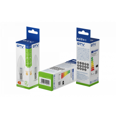 Żarówka LED E14 3W 200lm 3000K świeczka LD-SMGC30B-30 GTV (LD-SMGC30B-30)